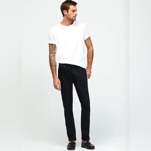 BALDWIN The 76 Slim Tapered in Raw Black Stretch Selvage  Size 32